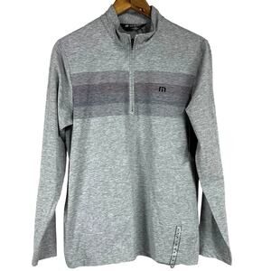 Travis Mathew NWT Tequila Sunrise Golf Jacket 1/2 Zip Gray Purple Men's Small